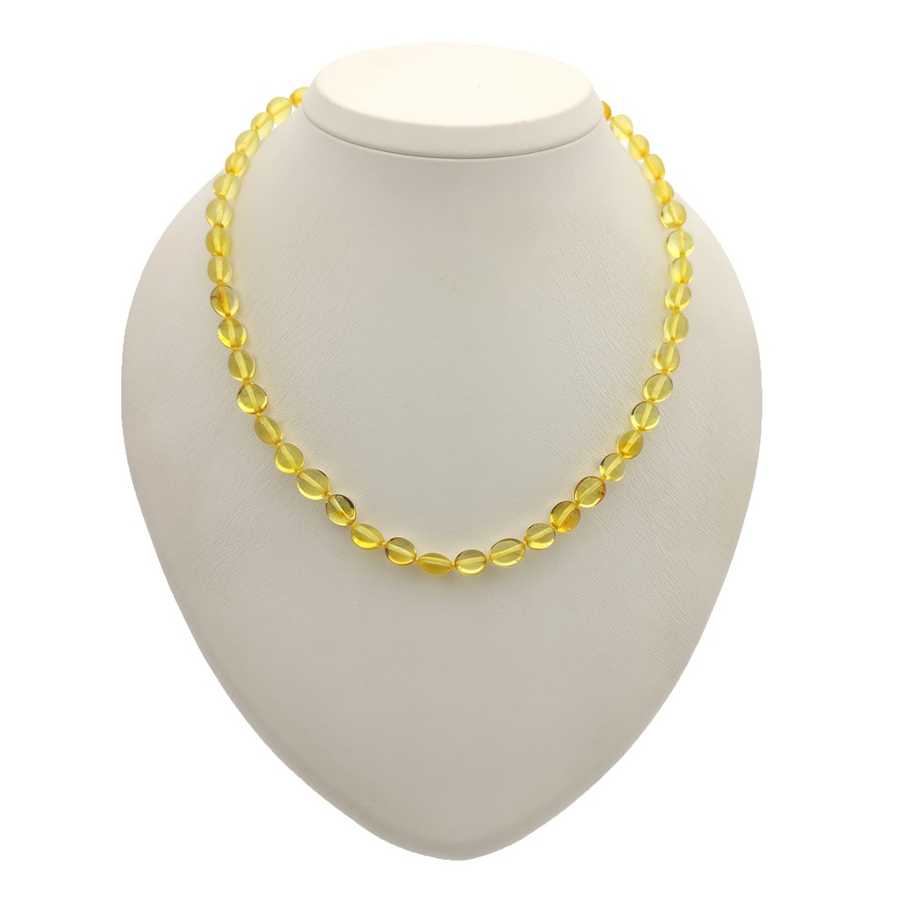 Бусы "Сливка" из янтаря